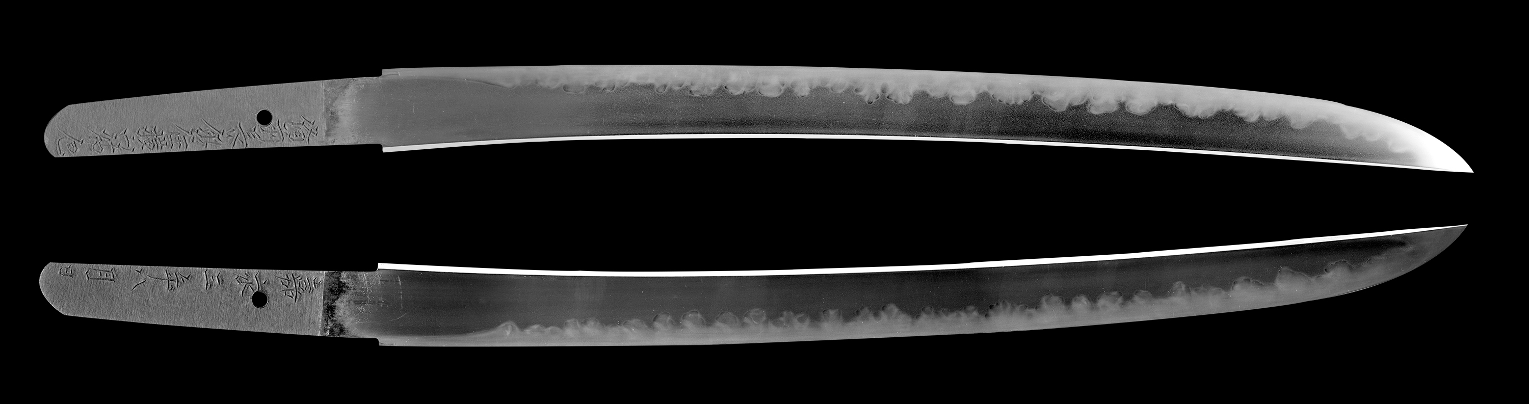 大名登録/備前国長船住横山祐包作/八幡大菩薩.梵字刀身彫/日本刀/鍛/武具 備前長船横山祐包 弘化二二年八月日Bizen Osafune Yokoyama Sukekane